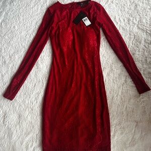 GUESS Red Lace Long Sleeve Dress – XXS – New with Tags